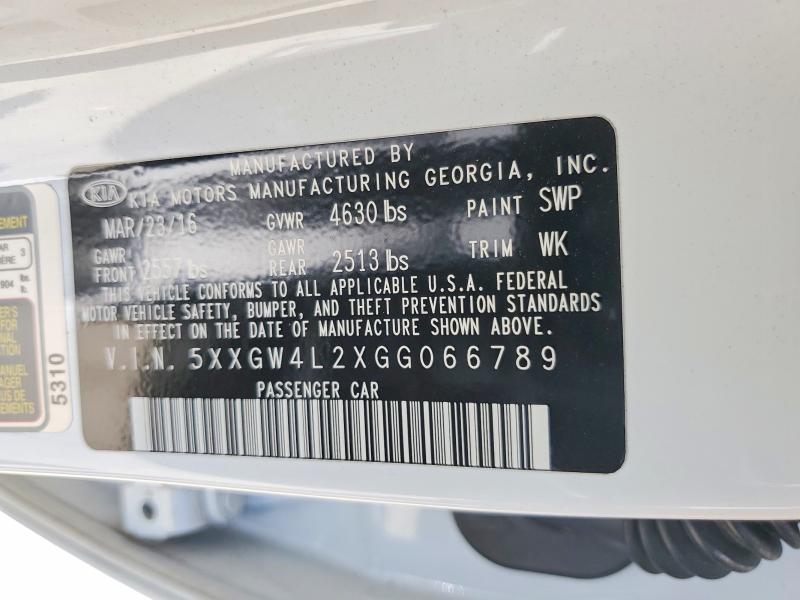 Aukcja sprzedaży 2016 Kia Optima, vin: 5XXGW4L2XGG066789, numer aukcji: 53669606