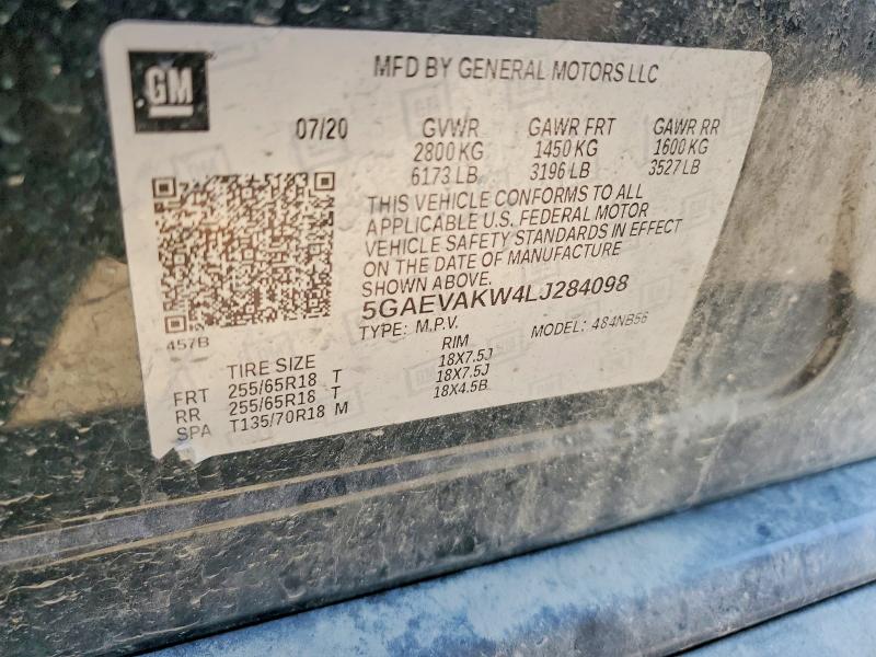 Продажа на аукционе авто 2020 Buick Enclave, vin: 5GAEVAKW4LJ284098, номер лота: 51804906
