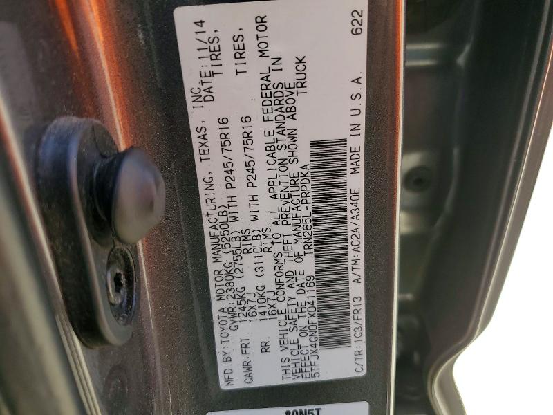 Aukcja sprzedaży 2015 Toyota Tacoma, vin: 5TFJX4GN0FX041169, numer aukcji: 52151126