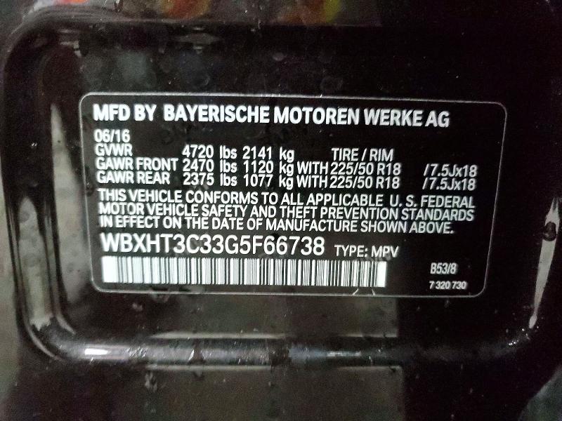Продаж на аукціоні авто 2016 Bmw X1, vin: WBXHT3C33G5F66738, номер лоту: 53185386