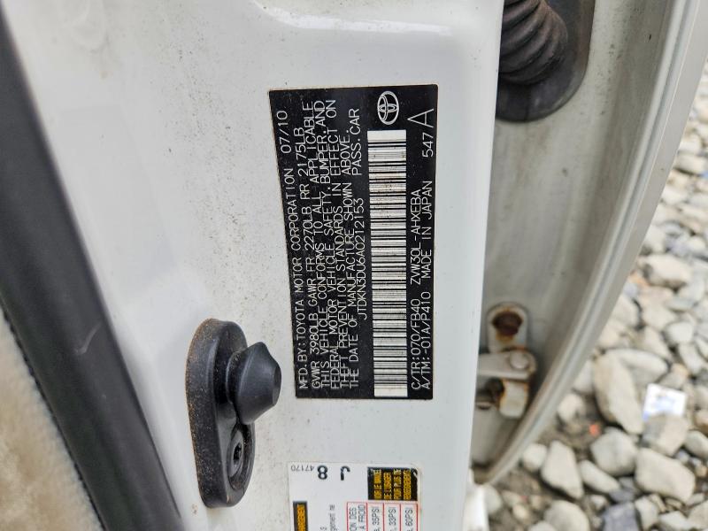 Продажа на аукционе авто 2010 Toyota Prius, vin: JTDKN3DU6A0212153, номер лота: 52771096