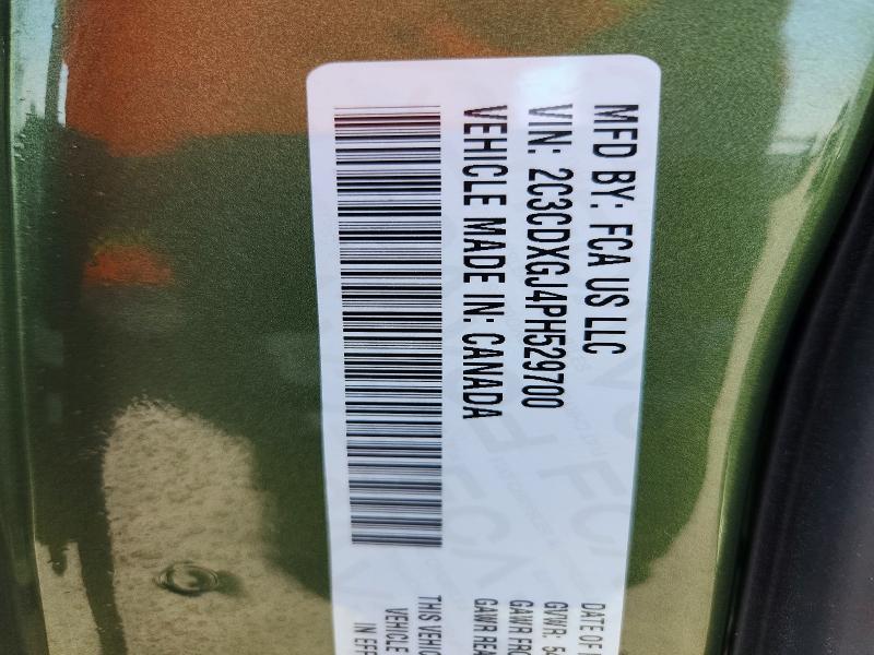 53590616 :رقم المزاد ، 2C3CDXGJ4PH529700 vin ، 2023 Dodge Charger مزاد بيع