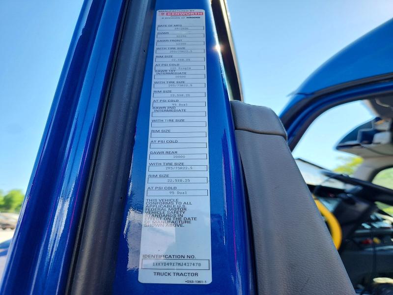 Aukcja sprzedaży 2021 Kenworth Construction, vin: 1XKYD49X7MJ437478, numer aukcji: 53213806