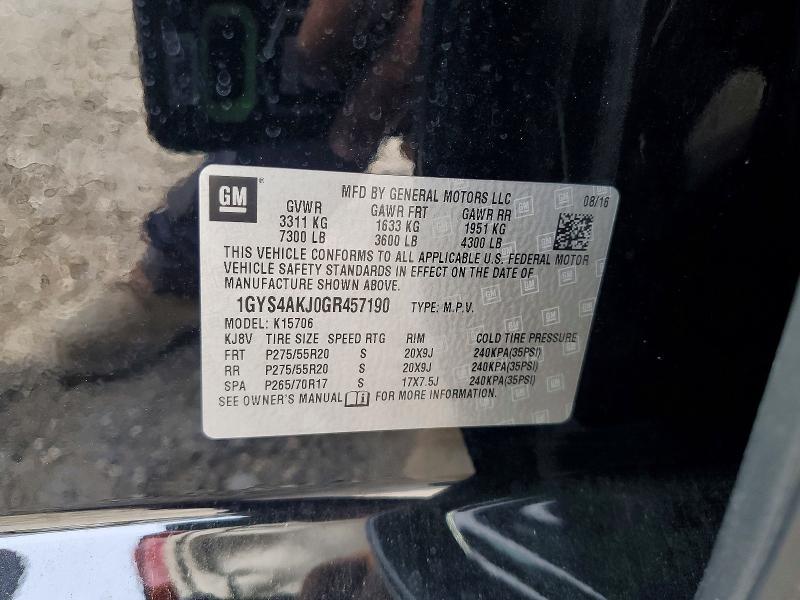 Продажа на аукционе авто 2016 Cadillac Escalade, vin: 1GYS4AKJ0GR457190, номер лота: 53917066