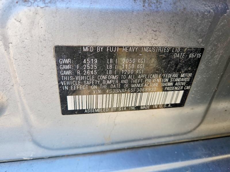 Продаж на аукціоні авто 2015 Subaru Legacy, vin: 4S3BNAF65F3068930, номер лоту: 52536726