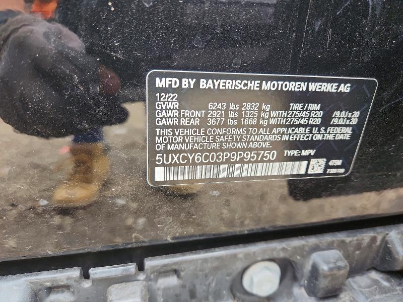 53626336 :رقم المزاد ، 5UXCY6C03P9P95750 vin ، 2023 Bmw X6 مزاد بيع