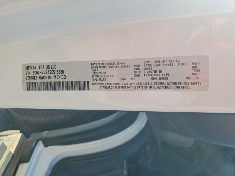 Aukcja sprzedaży 2025 Ram Promaster 2500, vin: 3C6LRVVG8SE515836, numer aukcji: 54102036