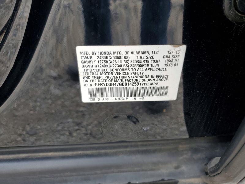 Aukcja sprzedaży 2016 Acura Mdx, vin: 5FRYD3H47GB014259, numer aukcji: 53473656