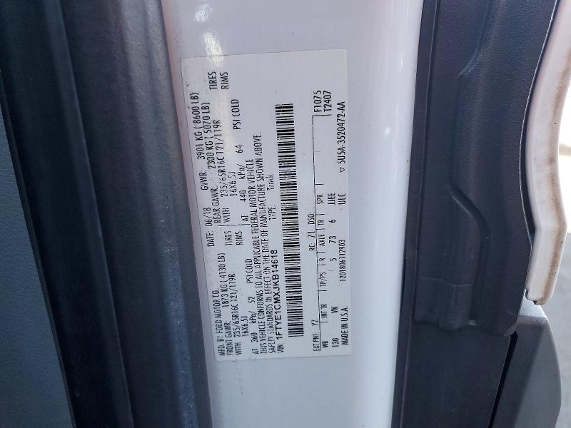 Aukcja sprzedaży 2018 Ford Transit, vin: 1FTYE1CMXJKB14618, numer aukcji: 52727716