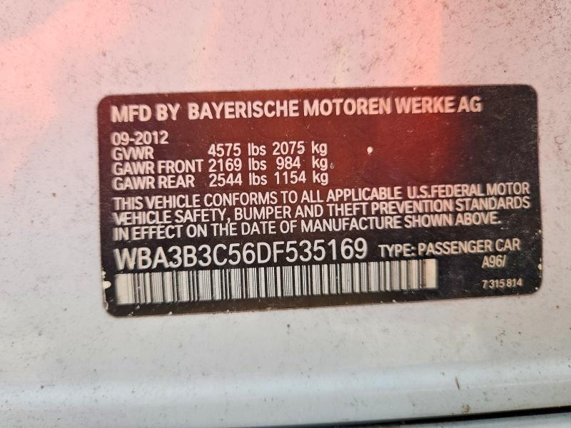 54355746 :رقم المزاد ، WBA3B3C56DF535169 vin ، 2013 Bmw 328 مزاد بيع