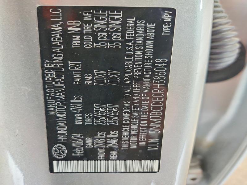 Продаж на аукціоні авто 2024 Hyundai Tucson, vin: 5NMJBCDE0RH386048, номер лоту: 54183186