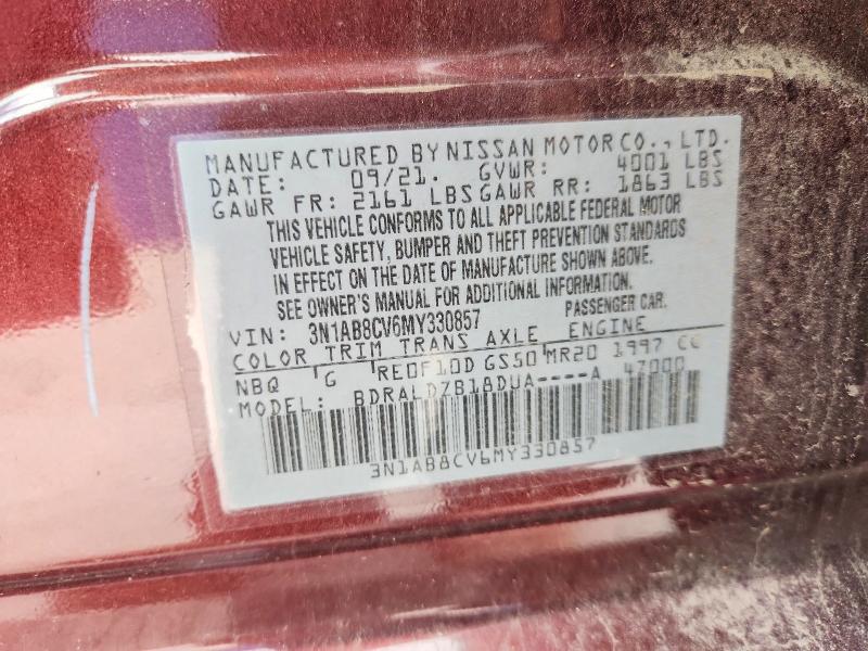 Продажа на аукционе авто 2021 Nissan Sentra, vin: 3N1AB8CV6MY330857, номер лота: 54404576