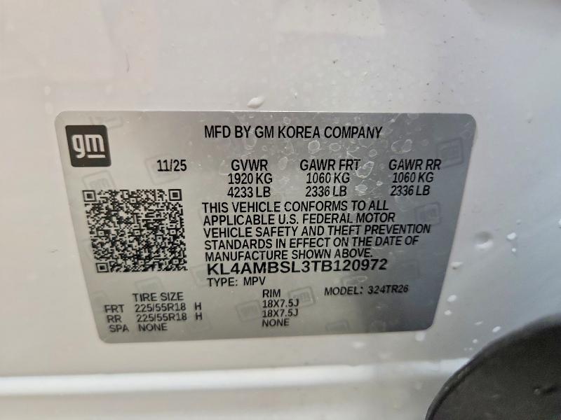 Aukcja sprzedaży 2026 Buick Encore Gx, vin: KL4AMBSL3TB120972, numer aukcji: 52950706