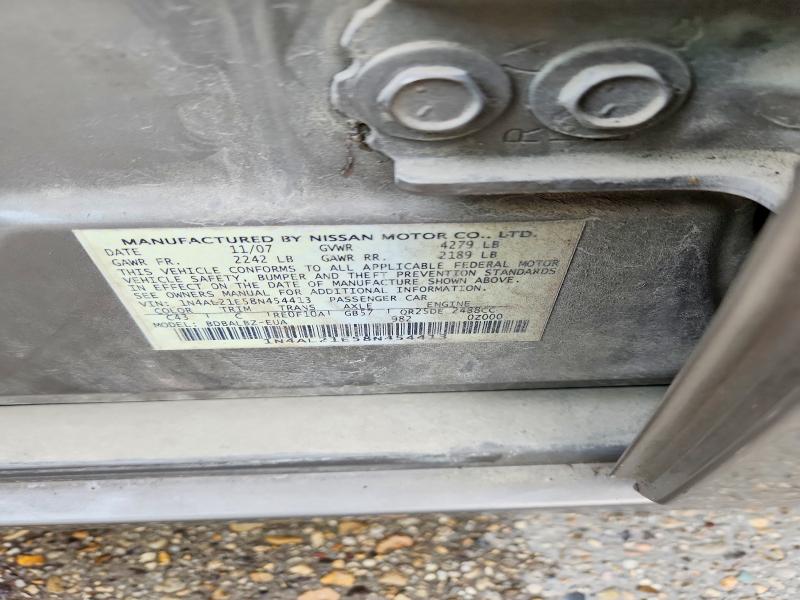 2008 Nissan Altima მანქანა იყიდება აუქციონზე, vin: 1N4AL21E58N454413, აუქციონის ნომერი: 53528156