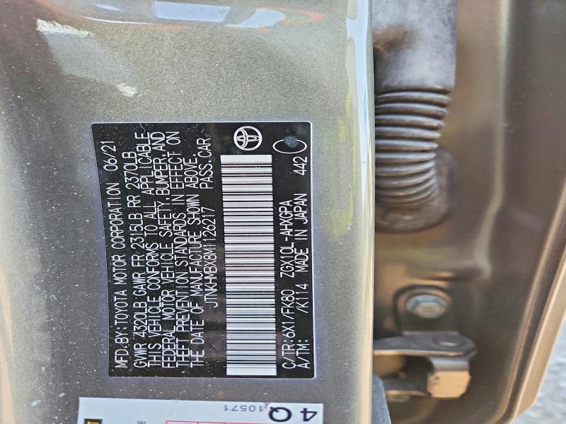 Aukcja sprzedaży 2021 Toyota C-hr, vin: JTNKHMBX8M1126217, numer aukcji: 54971976