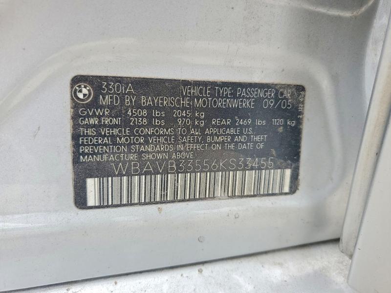 54677836 :رقم المزاد ، WBAVB33556KS33455 vin ، 2006 Bmw 330 مزاد بيع
