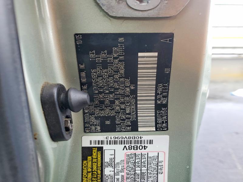 55208856 :رقم المزاد ، 5TDZA23C86S409715 vin ، 2006 Toyota Sienna مزاد بيع