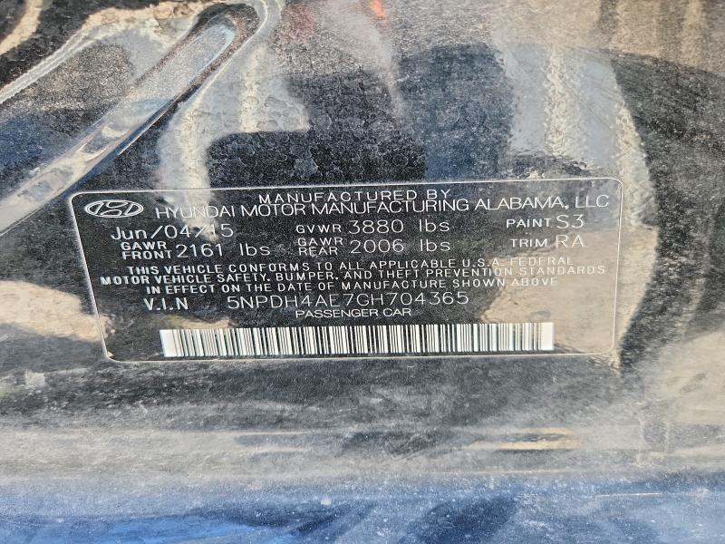 Продаж на аукціоні авто 2016 Hyundai Elantra, vin: 5NPDH4AE7GH704365, номер лоту: 48016526