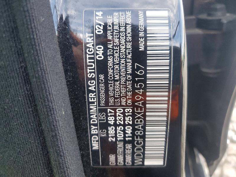 2014 Mercedes-benz C მანქანა იყიდება აუქციონზე, vin: WDDGF8ABXEA945167, აუქციონის ნომერი: 54890376