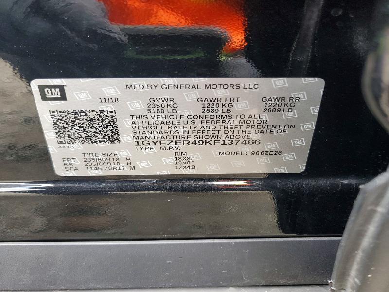 Aukcja sprzedaży 2019 Cadillac Xt4, vin: 1GYFZER49KF137466, numer aukcji: 51923046