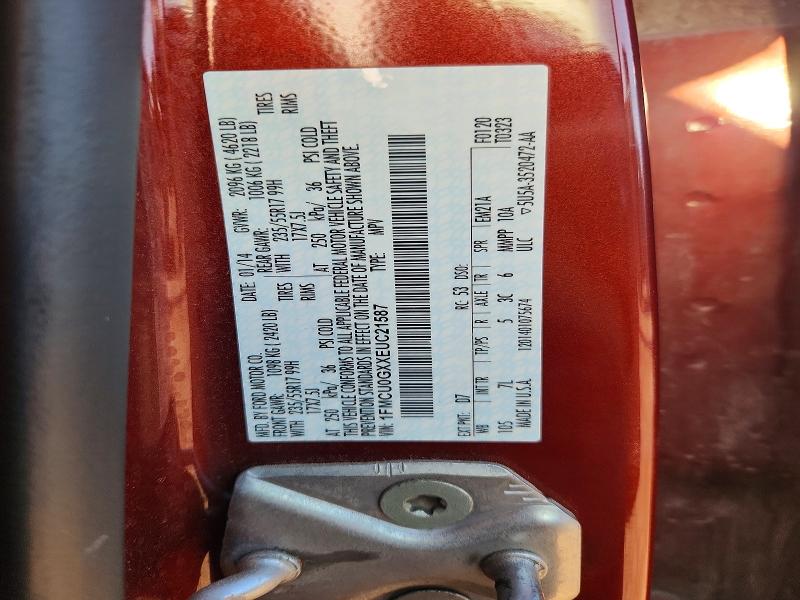 Aukcja sprzedaży 2014 Ford Escape, vin: 1FMCU0GXXEUC21587, numer aukcji: 53001596