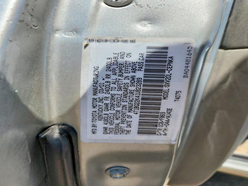 Aukcja sprzedaży 2001 Toyota Camry, vin: 4T1BG22K41U823289, numer aukcji: 53544626