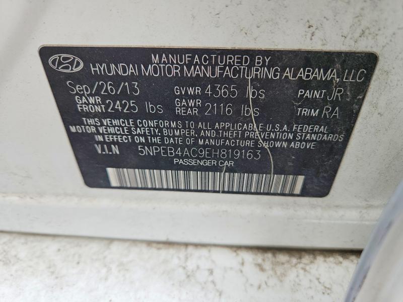 Продаж на аукціоні авто 2014 Hyundai Sonata, vin: 5NPEB4AC9EH819163, номер лоту: 54512626