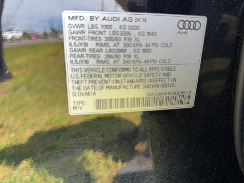 Продаж на аукціоні авто 2014 Audi Q7, vin: WA1LMAFE9ED019943, номер лоту: 54136626