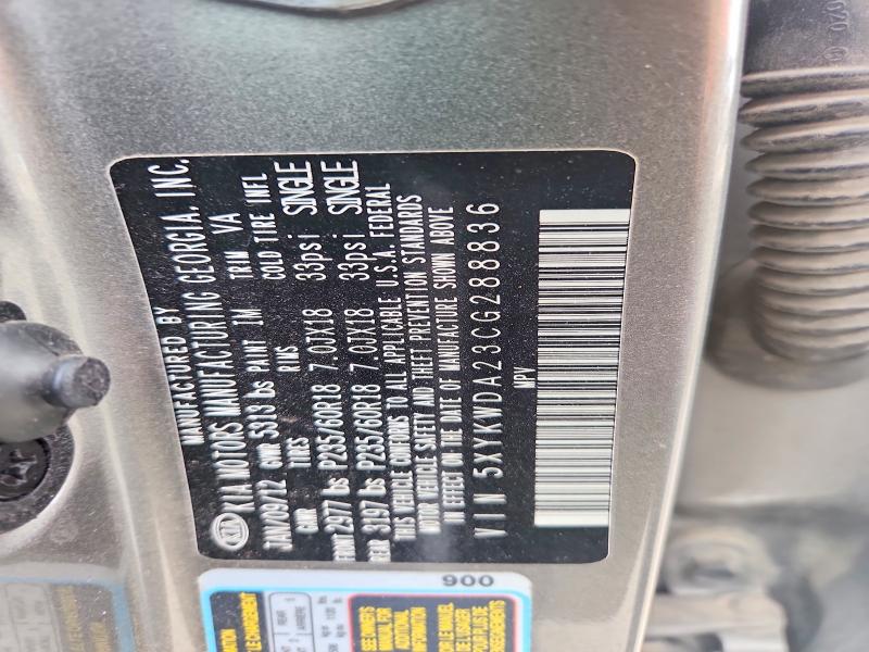 Aukcja sprzedaży 2012 Kia Sorento, vin: 5XYKWDA23CG288836, numer aukcji: 54645706