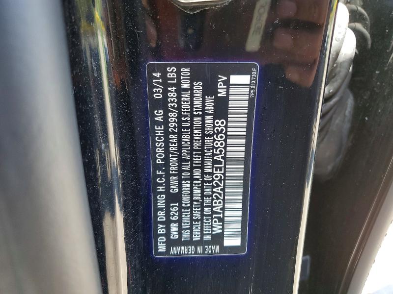 2014 Porsche Cayenne მანქანა იყიდება აუქციონზე, vin: WP1AB2A29ELA58638, აუქციონის ნომერი: 51902876