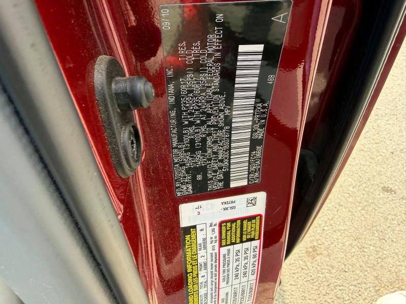 53560116 :رقم المزاد ، 5TDKK3DC1BS078788 vin ، 2011 Toyota Sienna مزاد بيع