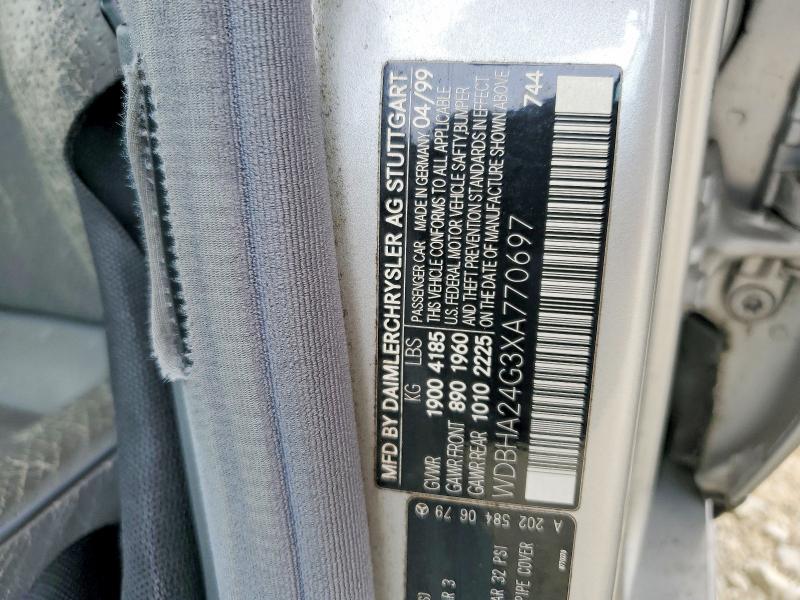Продаж на аукціоні авто 1999 Mercedes-benz C, vin: WDBHA24G3XA770697, номер лоту: 52519786