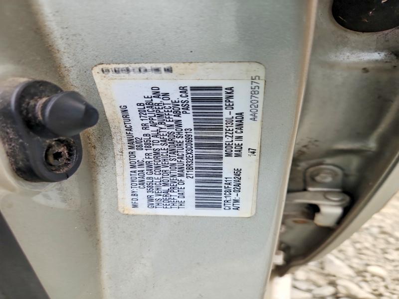 Aukcja sprzedaży 2003 Toyota Corolla, vin: 2T1BR32EX3C069913, numer aukcji: 53492126