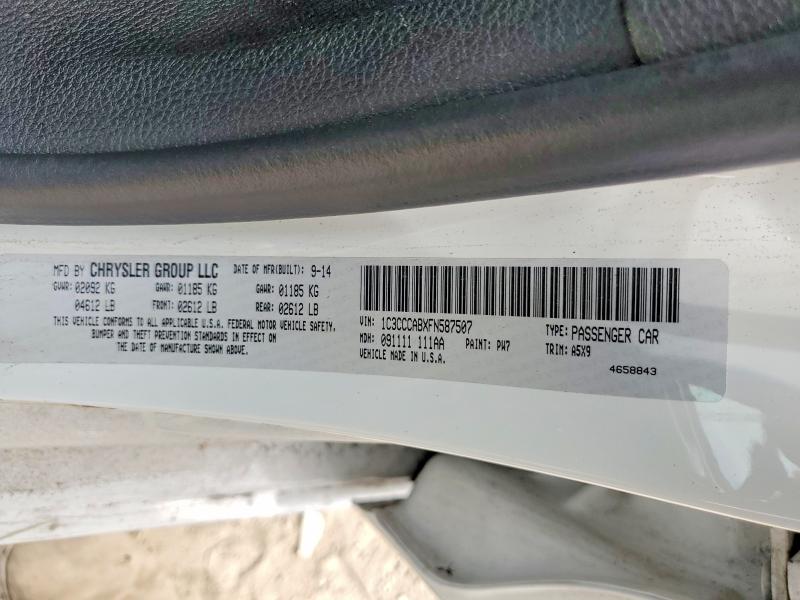 2015 Chrysler 200 მანქანა იყიდება აუქციონზე, vin: 1C3CCCABXFN587507, აუქციონის ნომერი: 53389976