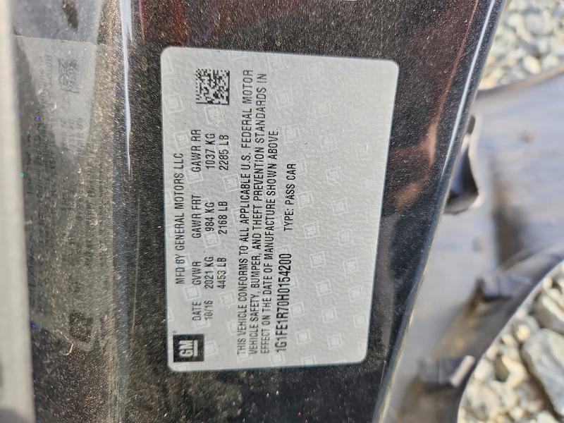 Продаж на аукціоні авто 2017 Chevrolet Camaro, vin: 1G1FE1R70H0154200, номер лоту: 54384266