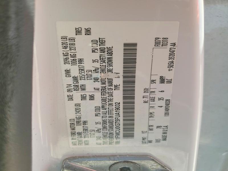 Продаж на аукціоні авто 2015 Ford Escape, vin: 1FMCU0G75FUA19032, номер лоту: 52677356
