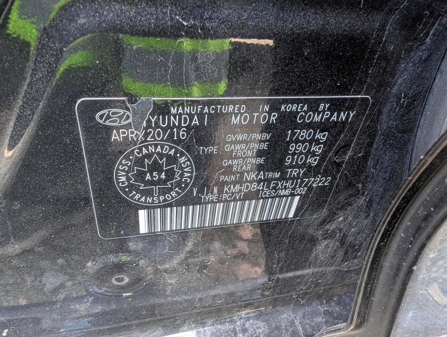 Продажа на аукционе авто 2017 Hyundai Elantra, vin: KMHD84LFXHU177222, номер лота: 51967136