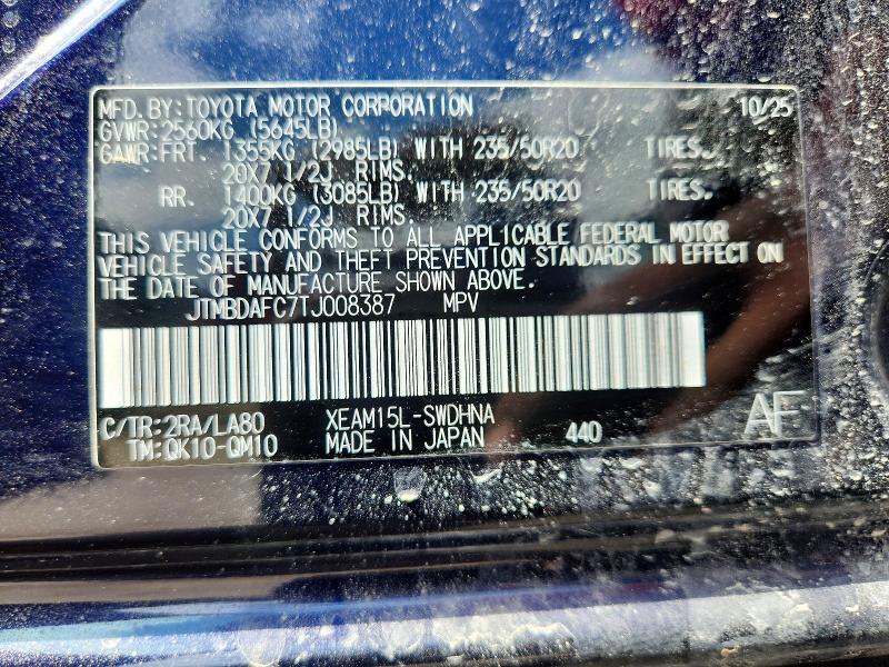 Aukcja sprzedaży 2026 Subaru Solterra, vin: JTMBDAFC7TJ008387, numer aukcji: 53830396