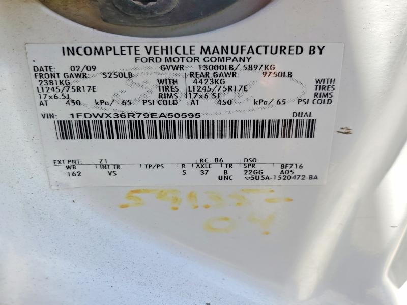 Продаж на аукціоні авто 2009 Ford F350, vin: 1FDWX36R79EA50595, номер лоту: 53123716