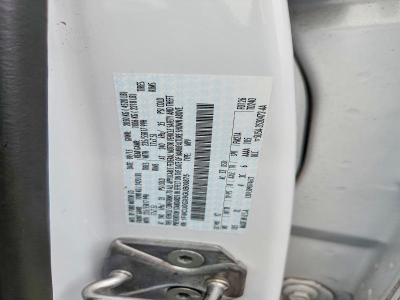 53042276 :رقم المزاد ، 1FMCU0GX9GUB00875 vin ، 2016 Ford Escape مزاد بيع