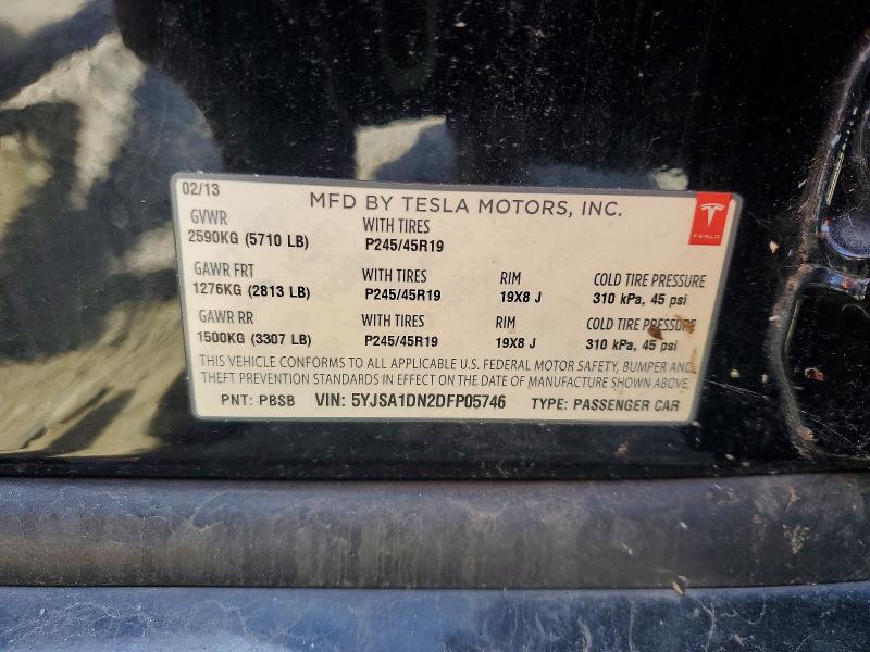 Aukcja sprzedaży 2013 Tesla Model S, vin: 5YJSA1DN2DFP05746, numer aukcji: 53115376