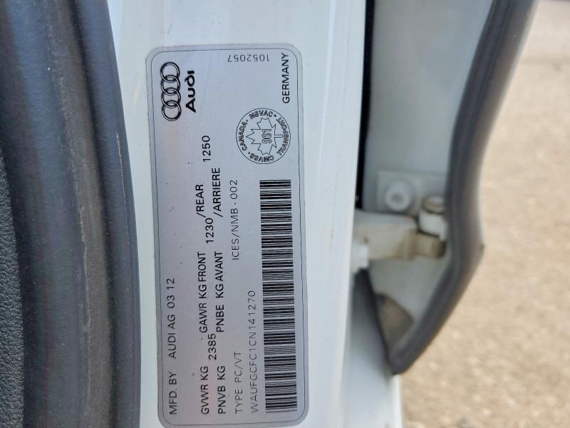 Продажа на аукционе авто 2012 Audi A6, vin: WAUFGCFC1CN141270, номер лота: 53093296
