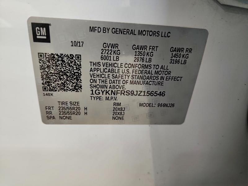 Продажа на аукционе авто 2018 Cadillac Xt5, vin: 1GYKNFRS9JZ156546, номер лота: 52397036