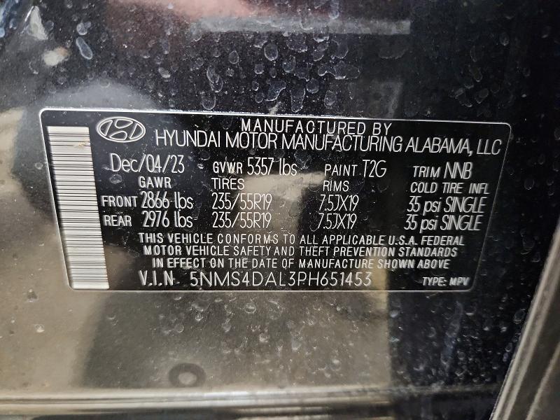 Продаж на аукціоні авто 2023 Hyundai Santa Fe, vin: 5NMS4DAL3PH651453, номер лоту: 52428226