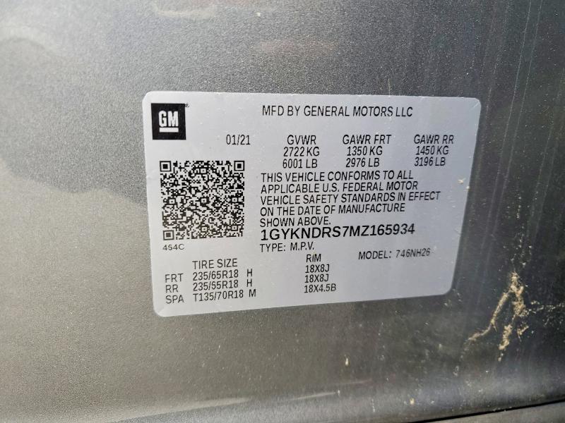 Aukcja sprzedaży 2021 Cadillac Xt5, vin: 1GYKNDRS7MZ165934, numer aukcji: 55396376