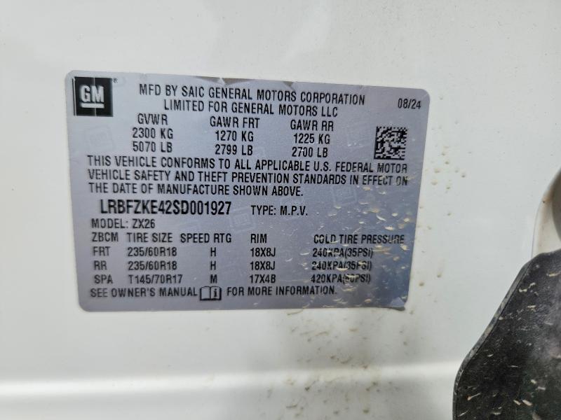 Aukcja sprzedaży 2025 Buick Envision, vin: LRBFZKE42SD001927, numer aukcji: 54785116