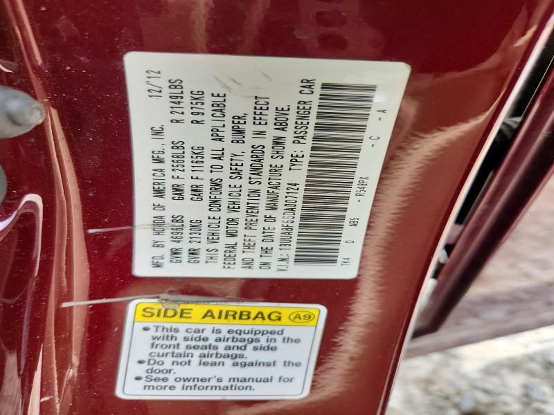 Aukcja sprzedaży 2013 Acura Tl, vin: 19UUA8F55DA007124, numer aukcji: 53055076