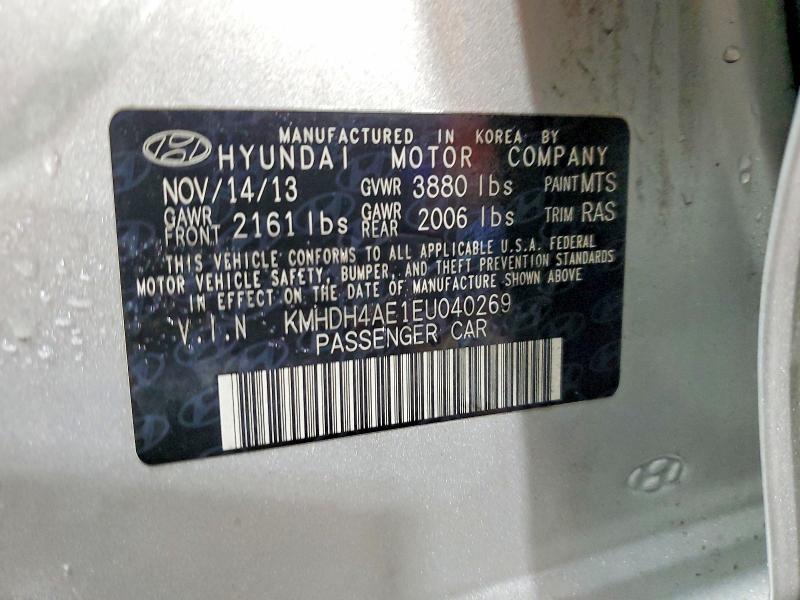 Продажа на аукционе авто 2014 Hyundai Elantra, vin: KMHDH4AE1EU040269, номер лота: 53242976