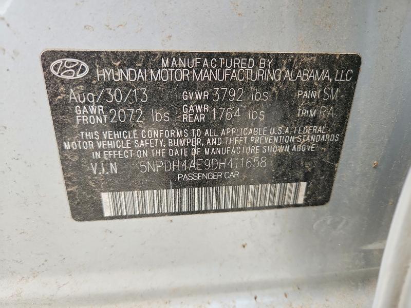 Продажа на аукционе авто 2013 Hyundai Elantra, vin: 5NPDH4AE9DH411658, номер лота: 52234866
