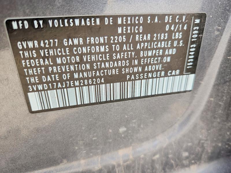 Aukcja sprzedaży 2014 Volkswagen Jetta, vin: 3VWD17AJ7EM286204, numer aukcji: 51024916